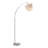Beatrize Satin Steel Arched Floor Lamp