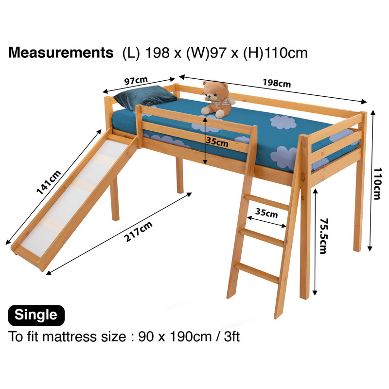Amelia Kids Bed, Pine
