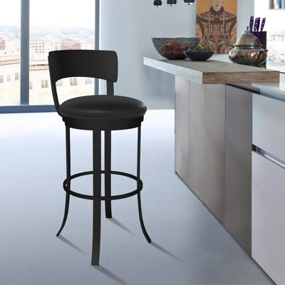 Tabouret pivotant Albie Stockholm en vinyle thermolaqué à la main