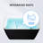 48'' Freestanding Air Soaking Acrylic Rectangular Black Bathtub with Integrated Seat,Non-Slip Design-88621944