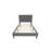 Upholstered Channel Tufted Twin Platform Bed with Adjustable Headboard, Cool Gray Linen Blend