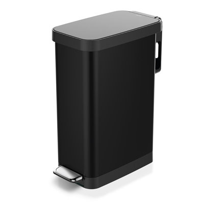 Glad 12 Gallon Stainless Steel Step Trash Can