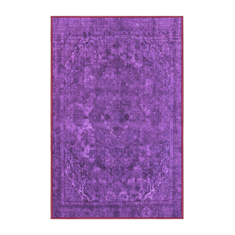Tapis mauve Mid-Century 1027, Rectangle 8 pi x 10 pi