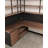 Solid Wood L-Shaped Desk Integrated with Bookcase and Bookshelf-1678190236