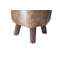 Bonneau 47cm Wide Genuine Leather Round Animal Print Footstool Ottoman