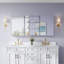 Armoire à pharmacie à miroir pour salle de bain encastrée ou à fixation murale en aluminium l 64 po x H 30 po et tablettes ouvertes -1450674699-1450674701
