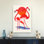 Flamants tropicaux, coucher de soleil, minimaliste, paisible, oiseau rétro, flamant, nature, art mural