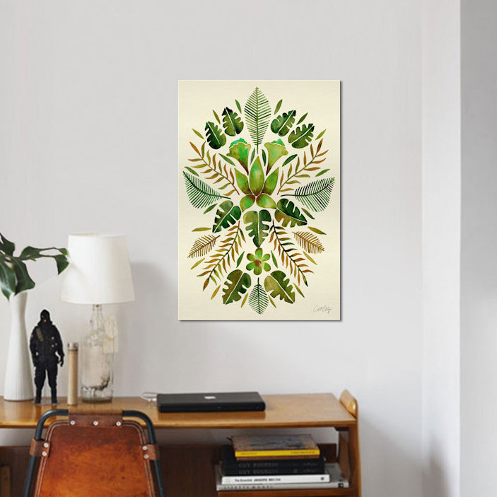 « tropical symmetry ii », reproduction d’art sur toile, H 12 po x l 8 po x P 0,75 po