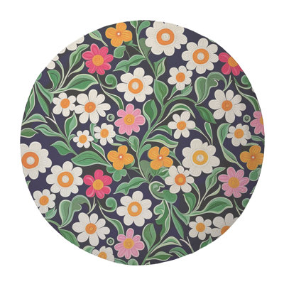 Tapis tressé fleur