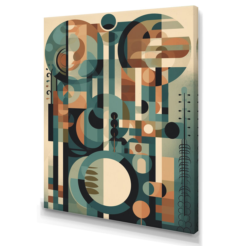 «Mid Century Artistic Transformations IV», reproduction sur toile, H 32 po x l 16 po x P 1 po, Toile tendue