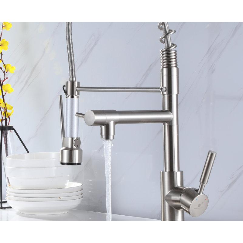 Wonderland America Pull Down Kitchen Faucet, Brushed Nickel