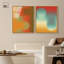 «Bouncing Abstracts», ensemble de décorations murales sur toile encadrées par Art Remedy, cadre en noyer, 24 x 30-1399778437-1399778444
