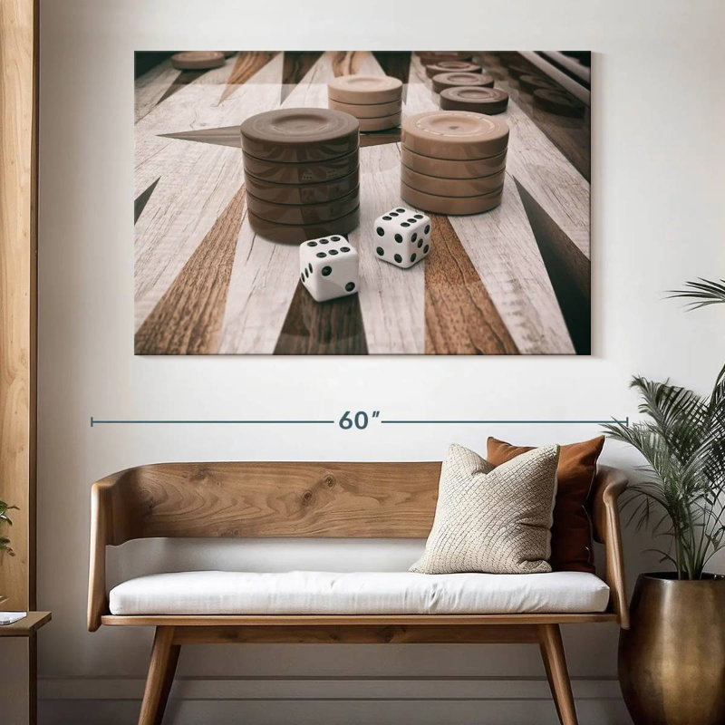 Senne Wooden Backgammon Board, 34" H x 51" W