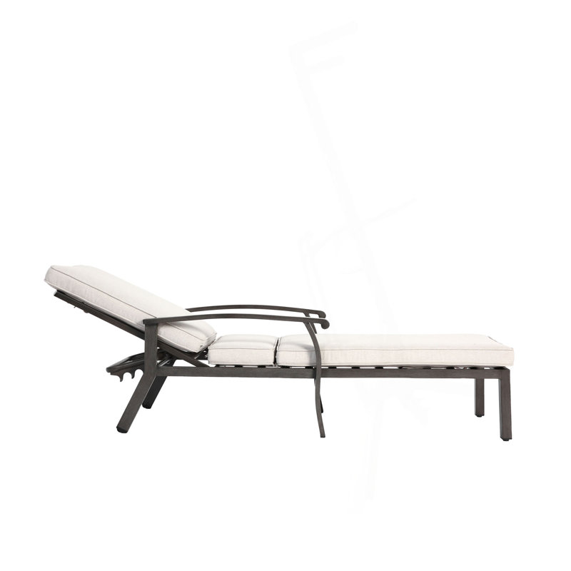 Aluminium Cast Lounge Chair, Beige