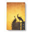 Silhouette Of Two Peacocks In Abstract - Wrapped Canvas-55318245