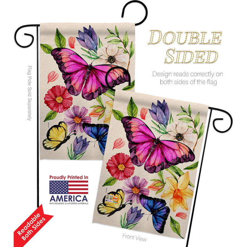 Double Sided 18.5 in. H x 13 in. W Polyester Garden flag