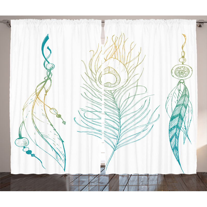 Semi Sheer Curtain Pair, 54" W x 84" L