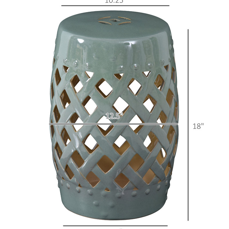Table de bout en céramique avec motif tissé et décoration pour table d'extérieur, détail, mobilier
