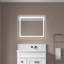 Miroir de salle de bain à DEL avec façade et rétroéclairage, miroir de meuble-lavabo mural avec cadre en aluminium, antibuée, mémoire, 3 couleurs, gradation continue-1864221600-1610789298-1864221608