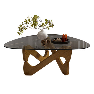 Table basse en verre Mid Century