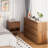 Commode double 6 tiroirs de 47 po avec panneau ondulé Dejesus
