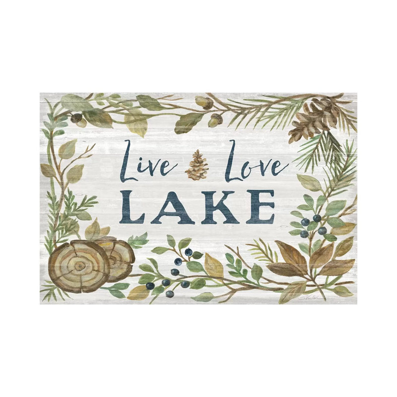 «Lakeside Retreat III» par Silvia Vassileva - reproduction d'art, Pas de tapis, H 18 po x l 26 po x P 1,5 po, Toile tendue