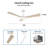 Gurseerit 52'' Ceiling Fan with LED Lights