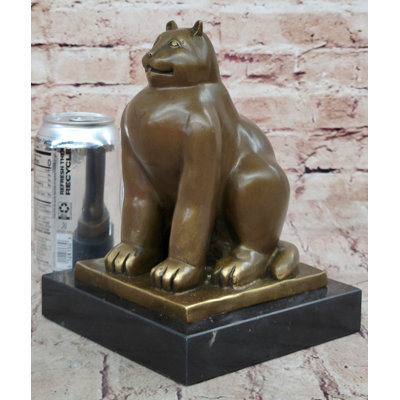 Fat Cat Gato Bronze Statue Sculpture Modern Art Figure after Fernando Botero