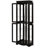 Elegant Glass Display, Lighting, Movable Partition, Square Top, Six - Tier Design, Treasures Black Storage, Hinge, Lighting System, Wine,