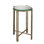 Metrical Iron Side Table, Antique Brass