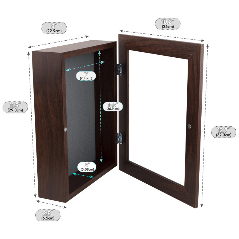 Heyburn Matte Shadow Box Picture Frame, Brown