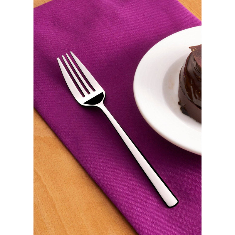 Fourchette à gâteau en acier inoxydable Maverick | 6,2 po, argent, ensemble de 12