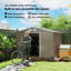 Outsunny 9 x 6 ft Metal Garden Shed Waterproof Galvanised Light Brown