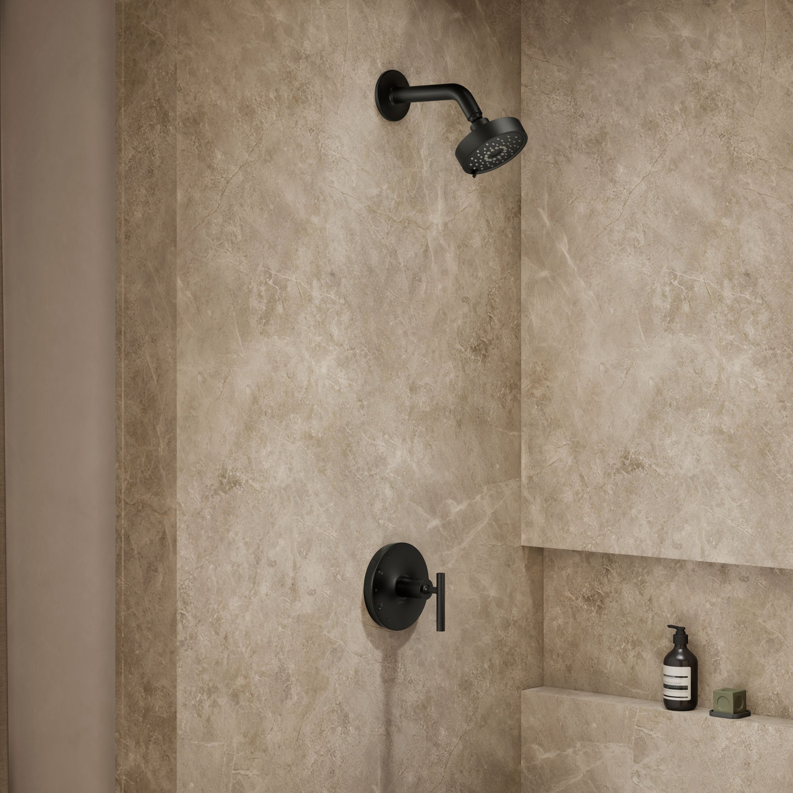 Kohler Purist Rite-Temp Valve Trim with Lever Handle, Matte Black