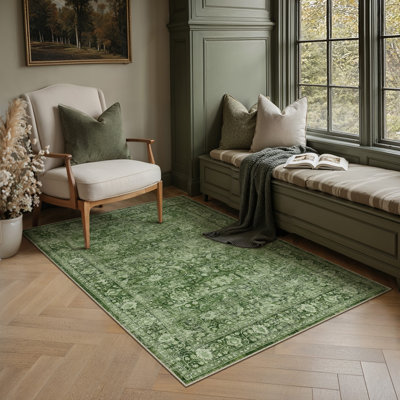 Tapis lavable rétro avec envers antidérapant Bremerton
