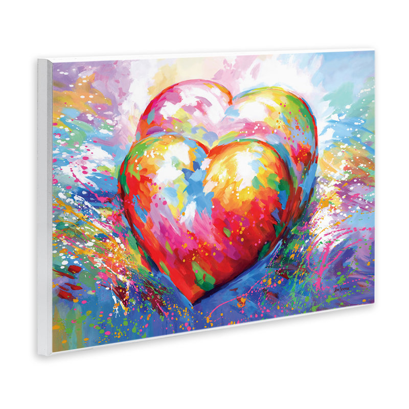 "Forever In My Heart Abstraction" par Leon Devenice, H 10 po x l 15 po