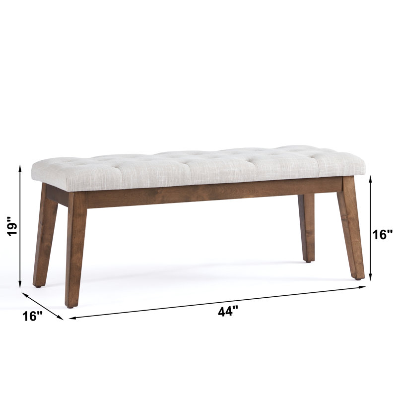Banc rembourré Isaura, gris