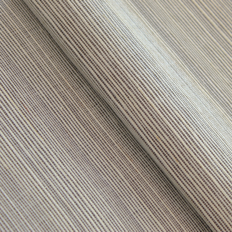 Sisal Monochromatic Authentic Grasscloth Wallpaper, Light/Soot