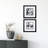 'Black Rings' 2 Piece Framed Print Set