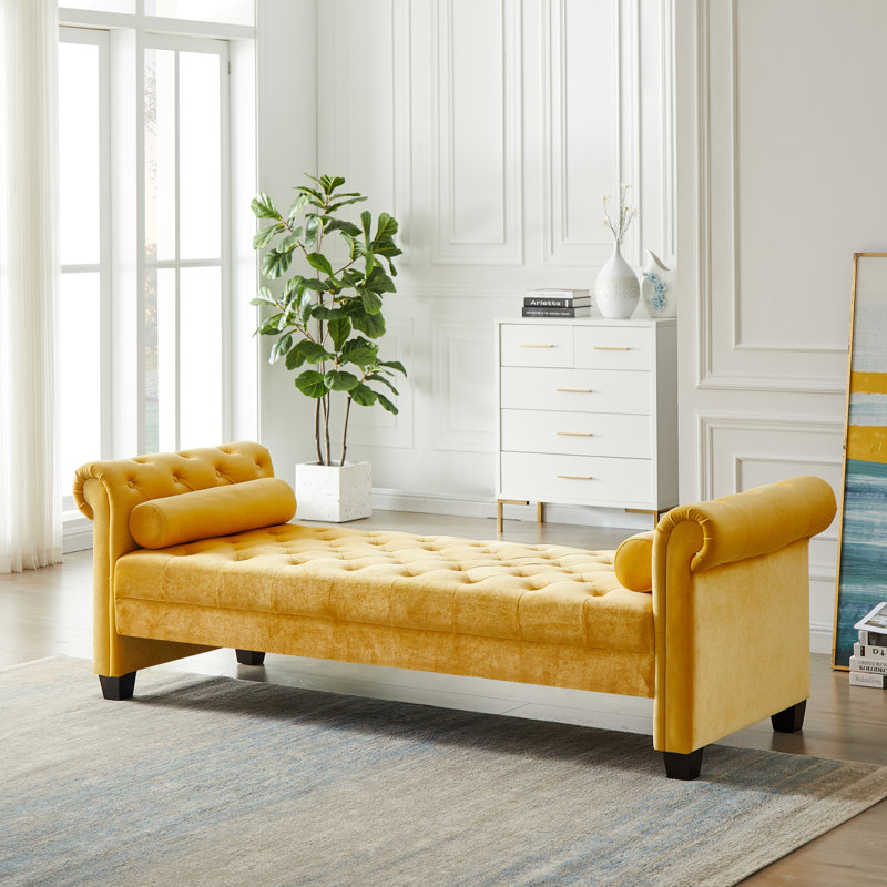 Repose-pieds Crillon, Velours jaune