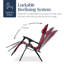  Très grand fauteuil rembourré pliant d'extérieur avec plateau latéral - Bourgogne-1150604933