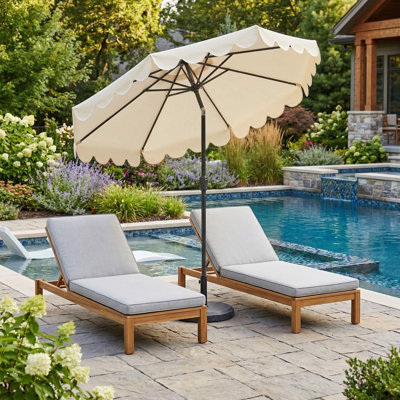 10 FT Patio Umbrella With Push Button Tilt And Crank