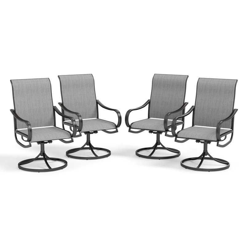 Fauteuil de salle à manger d'extérieur Nako, Bleu