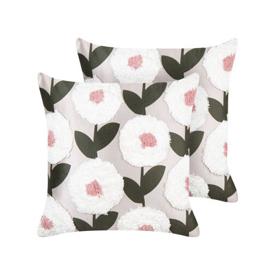 Ibtissem Floral Square Throw Cushion