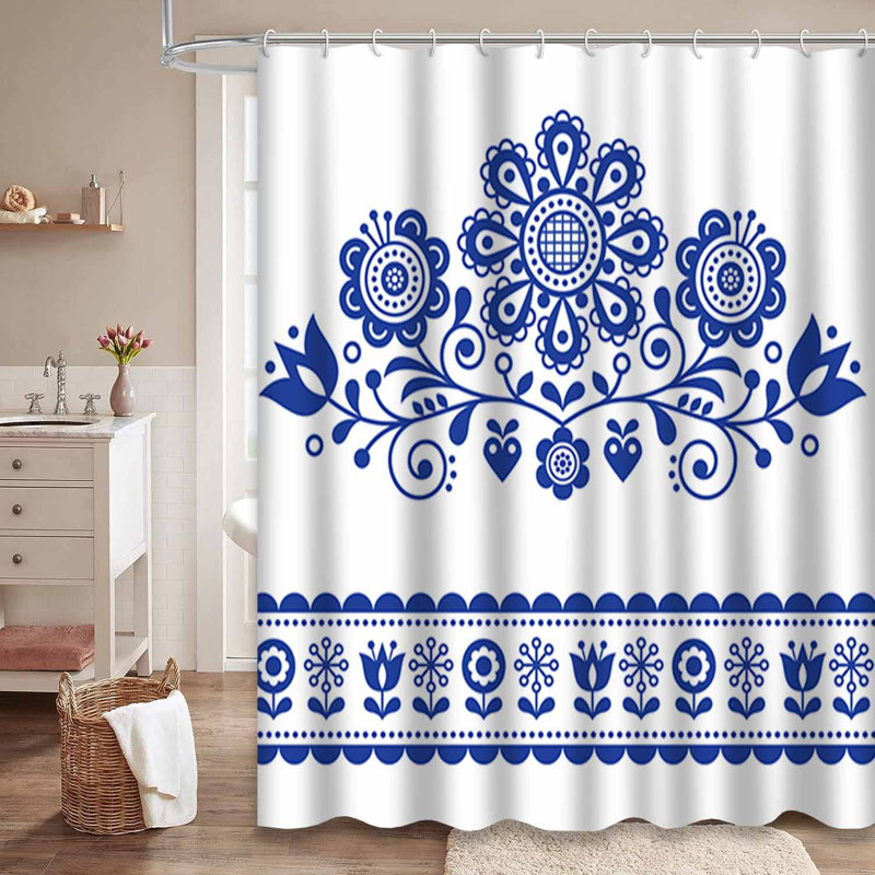 Rideau de douche Folk Art, 72" L x 72" W