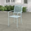 Fauteuil de patio intérieur / extérieur en acier de qualité commerciale avec dossier carré-24678811