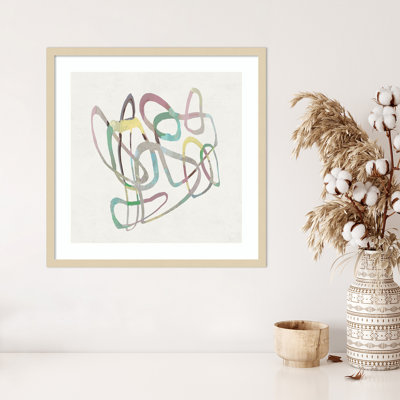 «Pastel Swirl I» par Jacob q, impression sur bois encadrée