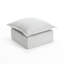 Repose-pieds rembourré carré en chenille avec surmatelas moelleux surdimensionné - entièrement comprimé, aucun assemblage requis-1695740898