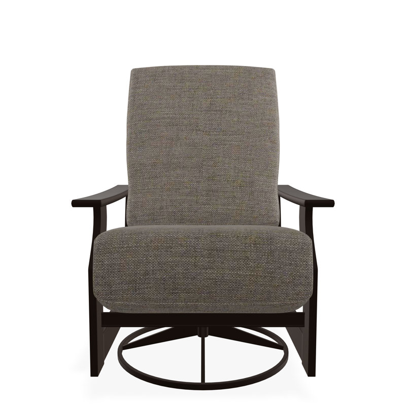 Chaise berçante pivotante en polymère St. Catherine, Tissage uni cendre coulée Sunbrella®, Kona