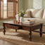 Table basse Vintage Farmhouse avec tiroir de rangement et pieds tournés en bois massif pour le salon-522096338